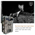 Su geçirmez 4K Ultra HD Avcılık Trail Kamera Açık gece kamerası vahşi yaşam kızılötesi hareket sensörü ile