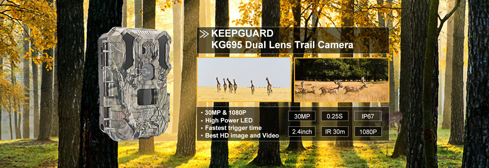 Macro Lens Advanced Sensor & Lens  1080P  SD Card Slot Trail Hunting Deer Waterproof Photo Trap Infrared IR Motion