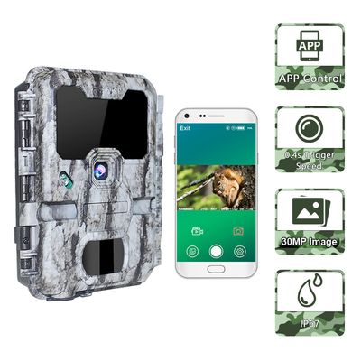 Su geçirmez IP67 30mp 1080p Wifi Av Takip Kamerası 0.25s Tetikleme Hızı