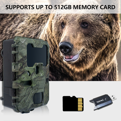 Açık Hava Vahşi Yaşam Av Kamerası 512GB depolama 32MP 4K 30fps KW866 0.25s Yanıt Hızı Geyik Av Kamerası