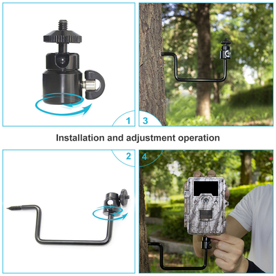 Avcılık kamerası Metal Ağacı Bracket Fittings Trail Kamerası Vahşi Yaşam için sabitlenmiş montajlar