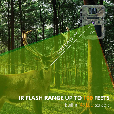 KW571 Fabrika ODM Mini Vahşi Yaşam Keşif Timelapse Trail Kamera IP67 Parlama Yoksun CMOS Sensörü ve SD M