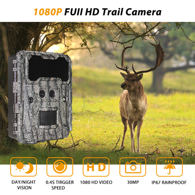KW696 açık hava av kamerası çift lensli 30MP parlaklıksız iz kamerası 1080p gece görüşü 512G için