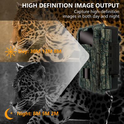 KW696 açık hava av kamerası çift lensli 30MP parlaklıksız iz kamerası 1080p gece görüşü 512G için