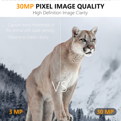 Hızlı 0.2s tetikleme süresi ve çok yönlü fotoğraf / video / fotoğraf video modları ile 32MP 4G Trail Kamera