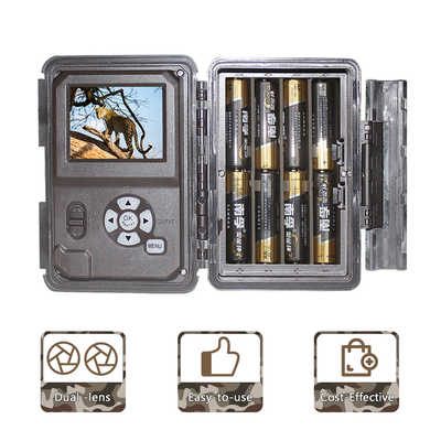 KW696 açık hava av kamerası çift lensli 30MP parlaklıksız iz kamerası 1080p gece görüşü 512G için