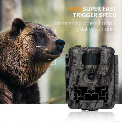 KW561 Trail Infra Cam Mini 30MP 0.25s Hız 4K Video Çözünürlüğü Su geçirmez CMOS Sensörü SD Me
