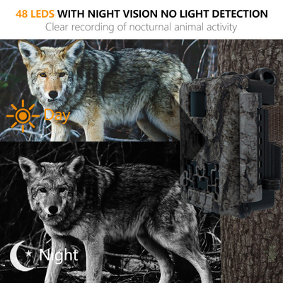 KW561 Trail Infra Cam Mini 30MP 0.25s Hız 4K Video Çözünürlüğü Su geçirmez CMOS Sensörü SD Me