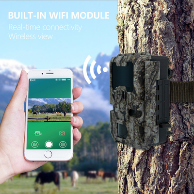 KW865 WIFI Gizli Kamera Dışarıdaki Kablosuz Av Kamerası IP67 20MP Yol Kamerası Resimlerini Size Gönderir