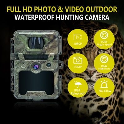Trail Kamera ODM/OEM KW571 su geçirmez IP67 Parlama Yoksun CMOS Sensörü 30MP fotoğraf 1080P 0.25s tetikleme hızı gece görüşü