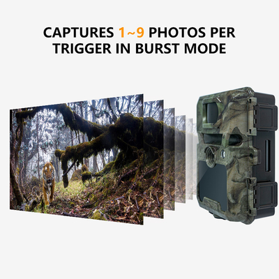 Trail Kamera ODM/OEM KW571 su geçirmez IP67 Parlama Yoksun CMOS Sensörü 30MP fotoğraf 1080P 0.25s tetikleme hızı gece görüşü