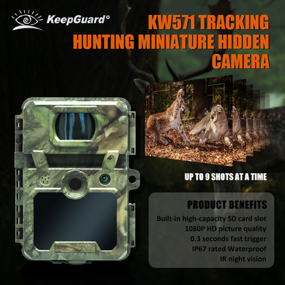 Trail Kamera ODM/OEM KW571 su geçirmez IP67 Parlama Yoksun CMOS Sensörü 30MP fotoğraf 1080P 0.25s tetikleme hızı gece görüşü