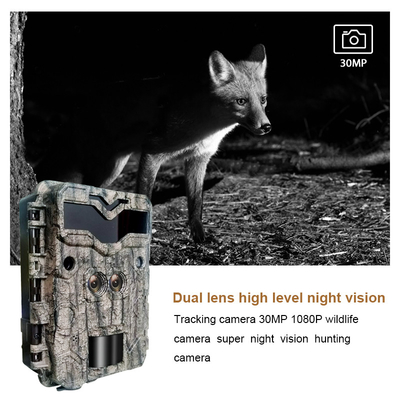 Av kamerası KW698A çift lensli 1080P 30MP su geçirmez IP67 512GB depolama noktası gece görüşü 0.25s tetikle oyun kamerası