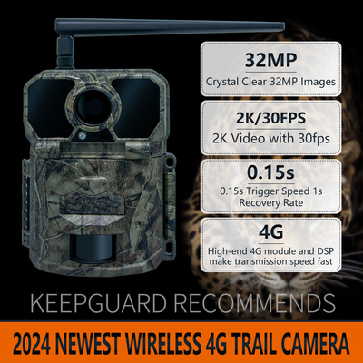 2024 En yeni 4G kablosuz deneme kamerası KW896 30MP 0.15s tetik hızı 100ft gece menzili su geçirmez IP65 avlama kamerası