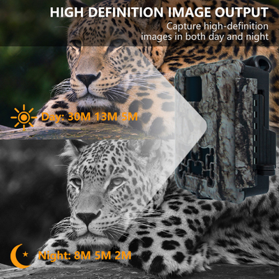 Çift lensli gizli kamera KW591 su geçirmez IP67 30MP 1080P 0.4s Vahşi yaşam araştırması için 512GB'ye kadar gece görüş hızı tetikle