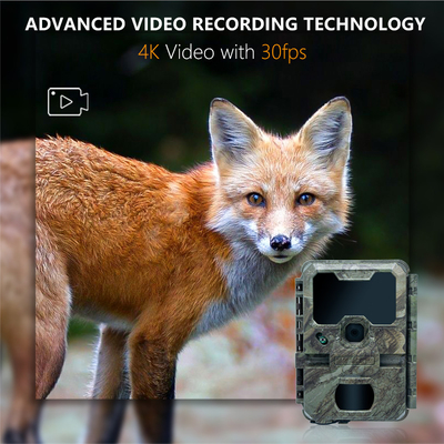 Küçük boyutlu av kamerası KW788 0.1s yanıt süresi 32MP 4K video vahşi yaşam izlemek için 512GB'ye kadar su geçirmez IP67