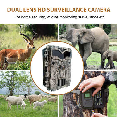 Çift Lensli Vahşi Yaşam için Yol Kamerası 0.25s Yakalama Hızı 30MP Kristal Görüntü 1080P Hayır - Parlak Gece Görme Kamerası