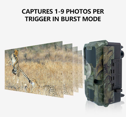 32MP Kamuflaj IP66 Su Geçirmez Gece Görüşlü Av Kamerası, 4K Video ve 512GB Hafıza Kartı Kapasitesi