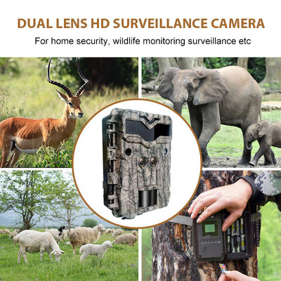 HD Avlama Kameraları Keepguard Çift Lensli 32MP Parlama Yoksun LED Yol Kamera 1080P Gece Görüşü Av Oyun Kameraları Vahşi Yaşam