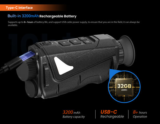 Kırmızı nokta 850nm gece görüş cihazı 8x dijital zoom ile ısı görüntüleme dürbünleri