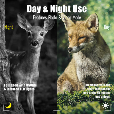 Yüksek Sensör Çözünürlüğü Yaban Hayatı Kamerası 13MP Cmos Çift Lensli Arka Kamera