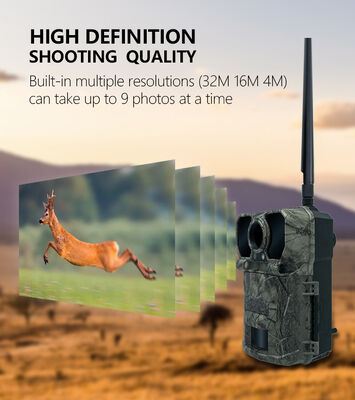 Tetik Hızı 0,5 Saniye 4G Avcılık Kamerası 0,8 Lbs Uzaktan Avcılık Gözetim için Kompakt Hareket Aktif Kamera