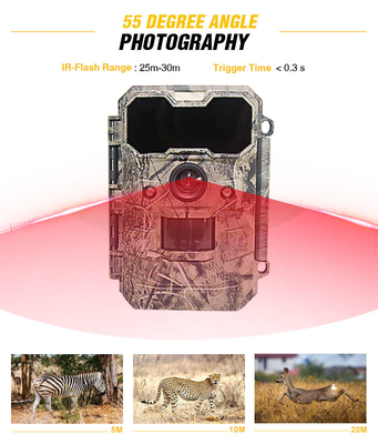 Makro Lens Gelişmiş Sensör ve Lens 1080P SD Kart Yuvası İz Avı Geyik Su Geçirmez Fotoğraf Tuzağı Kızılötesi IR Hareketi
