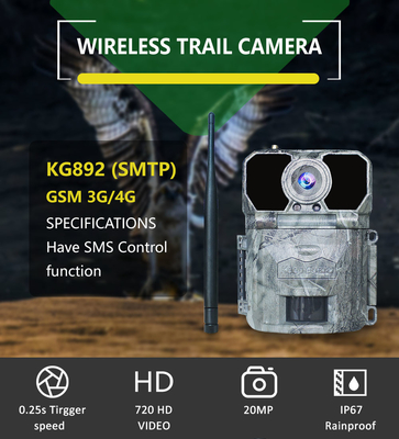 25m IR MMS GPRS Hücresel Oyun Kamerası Dinamik 4G Kablosuz SMTP
