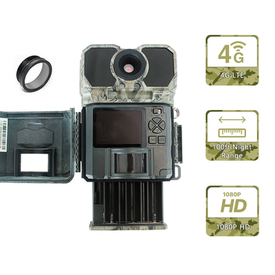 LCD Ekran 4G Trail Kamera Programlanabilir 940nm NO GLOW ICCID FTP SMTP MMS APP kontrol av eşyaları