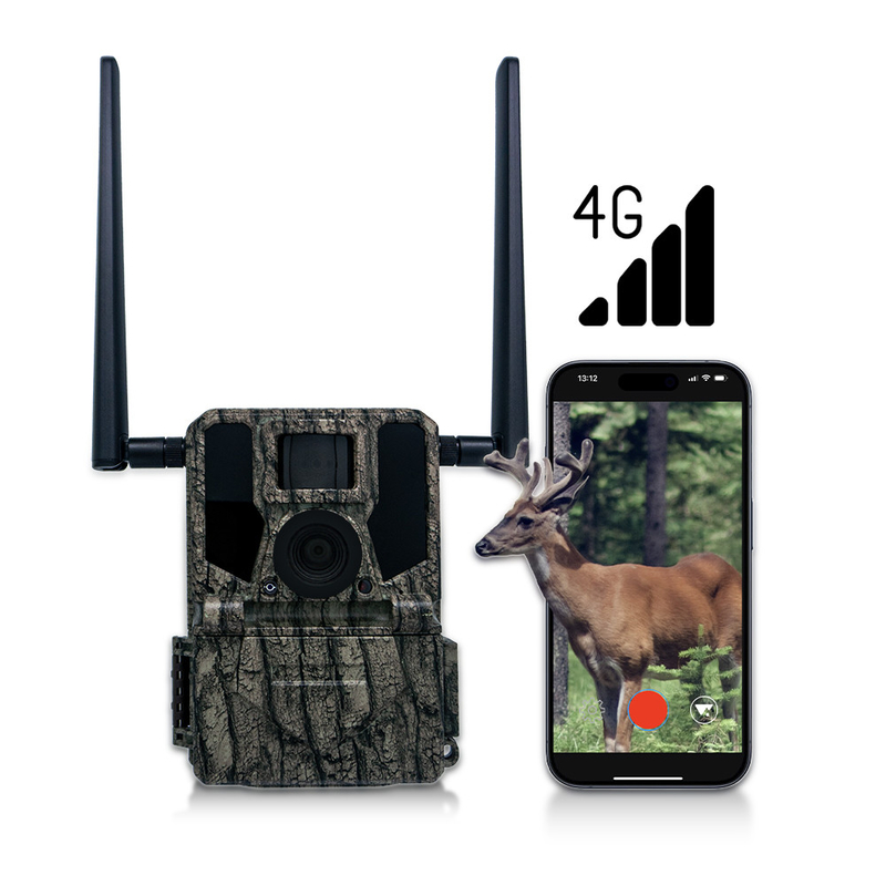 Avcılık ve İzleme Kameraları Güneş Paneli 4G Kablosuz Kamera KW897 Çift Anten ile 100ft Gece Menzili 36MP 2K Video 30fps